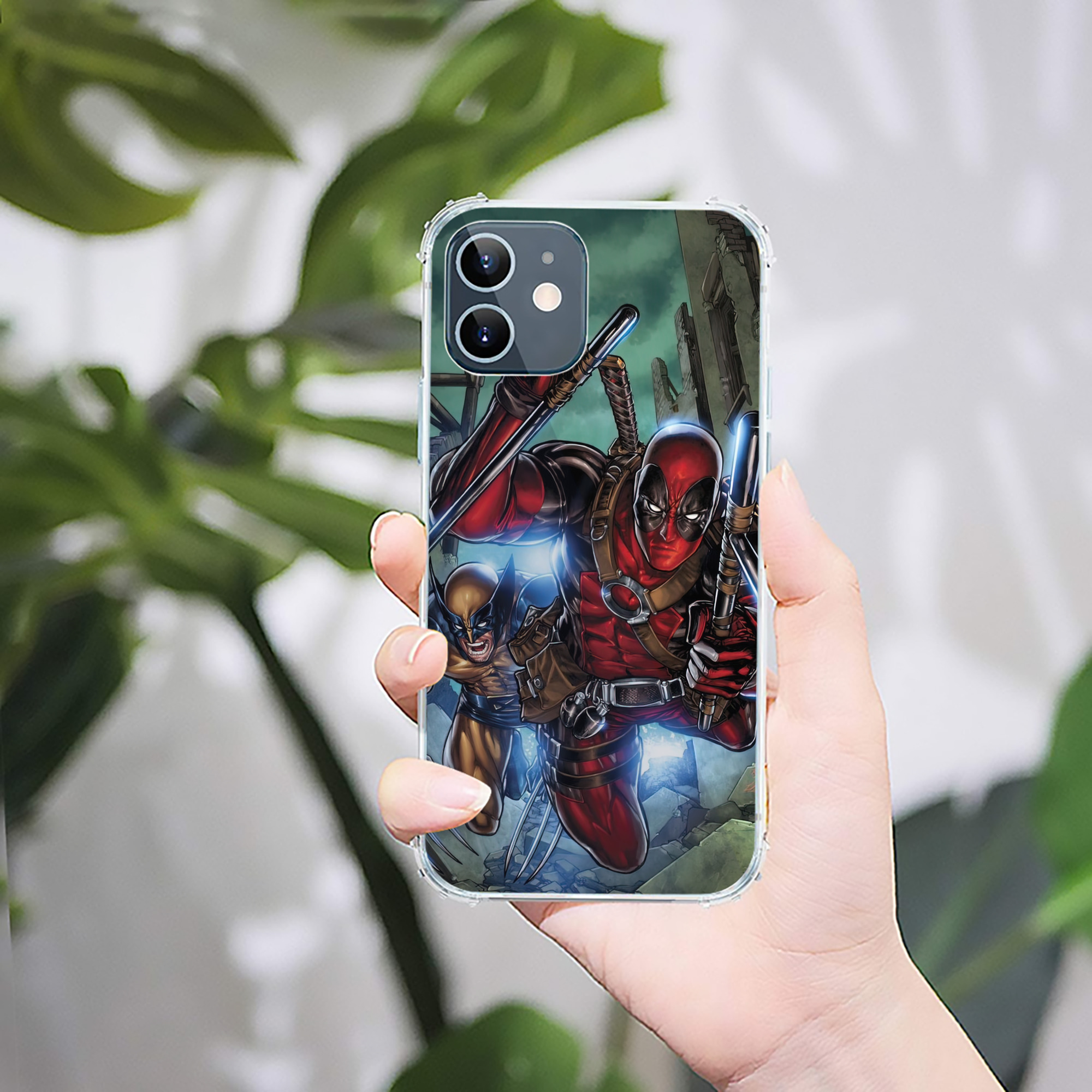 （画像用） Deadpool デッドプール 【iPhone 12シリーズ対応】透明スマホケース（クリアソフトケース）